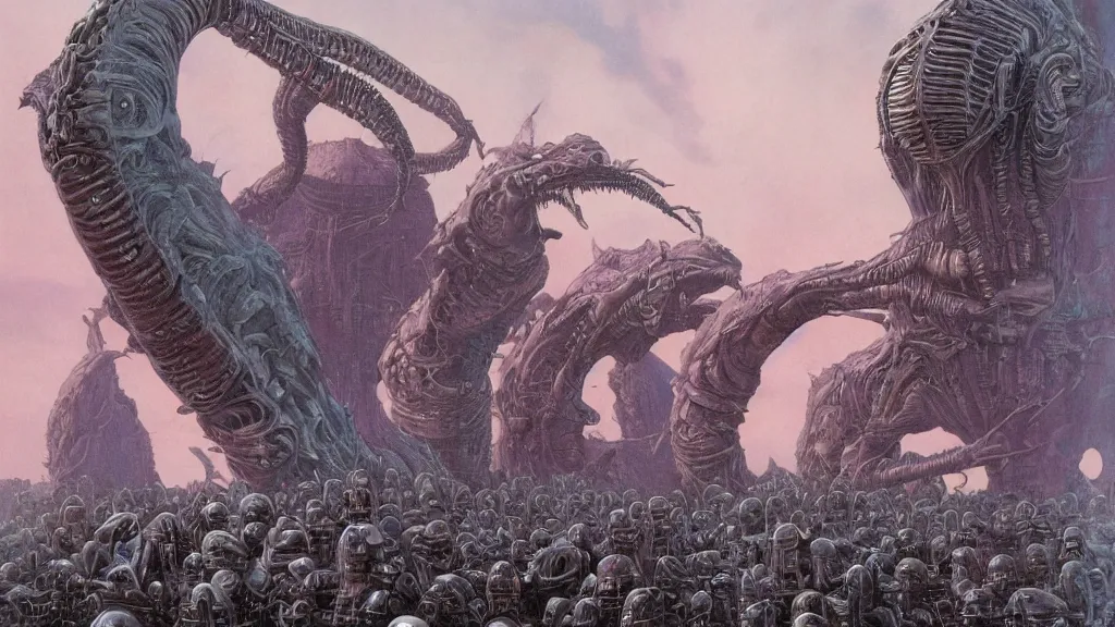 Image similar to alien empire by Wayne Barlowe