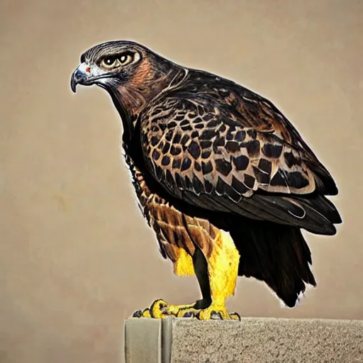 Image similar to cyborg hawk realistic photo,