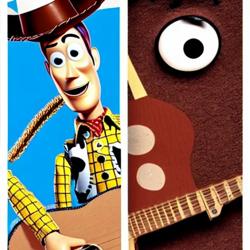 Image similar to woody from toy story as a punk rocker