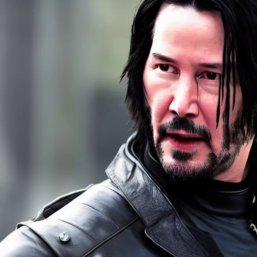 Prompt: keanu reeves as blade, 4 k, high detail, high - resolution photograph, professional photography, ultra - detail