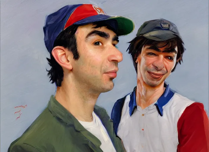 Image similar to a highly detailed beautiful portrait of nathan fielder as ash ketchum, by gregory manchess, james gurney, james jean