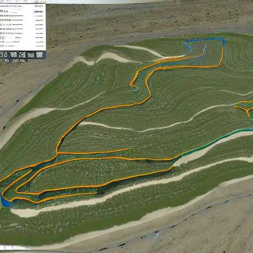 Prompt: dirt bike track heightmap