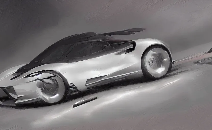 Prompt: concept car by porsche and airbus , digital art, ultra realistic, ultra detailed, art by greg rutkowski