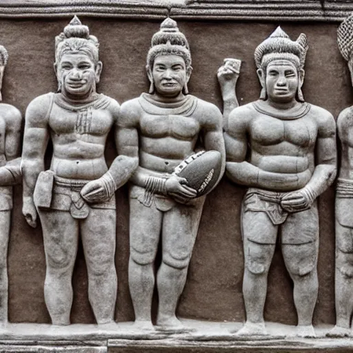 Image similar to angkor bas relief nfl players