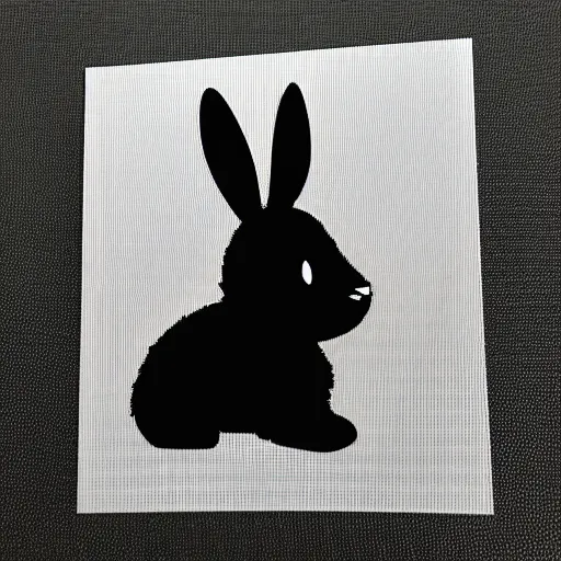 Prompt: individual furry playboy bunny silk screen portrait beeple style