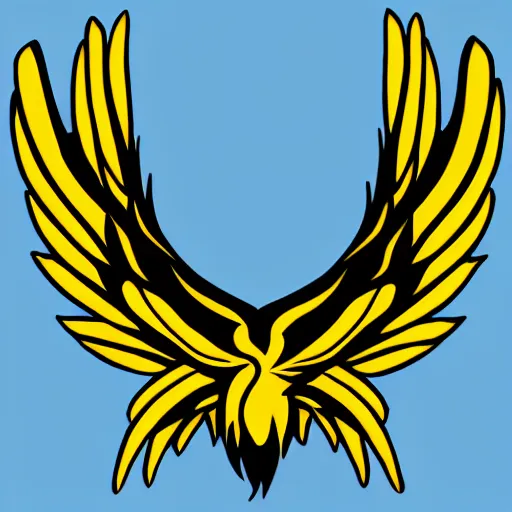Prompt: v logo with phoenix wings