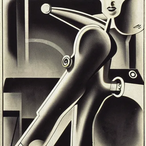 Image similar to cyborg by marinetti, futurism