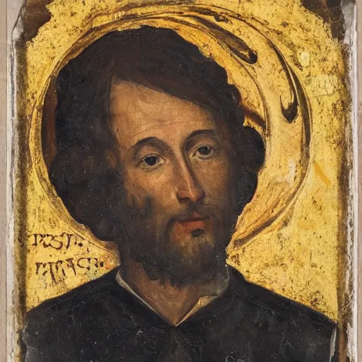 Prompt: a beautiful! portrait of a stern preacher holding a burning cross