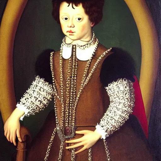 Prompt: Young Gravy 16th century royal portrait