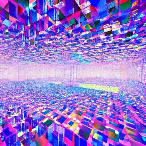 City on Prism World, city inside of a giant crystal, | Stable Diffusion ...