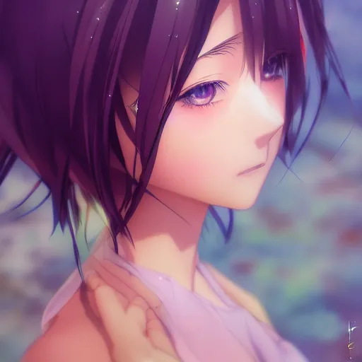 Prompt: photorealistic dramatic anime girl render, detailed face, colorful, atmosphere cinematic, by wlop, by ilyu kuvshinov, soft shadows, be concept art, super detailed, unreal engine 5, octane render, 8 k, super realistic, ufotable studio art style, global illumination, trending in pixiv, japanese light novel cover, visual novel