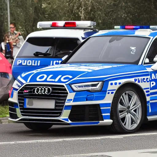 Image similar to audi bumped into police car