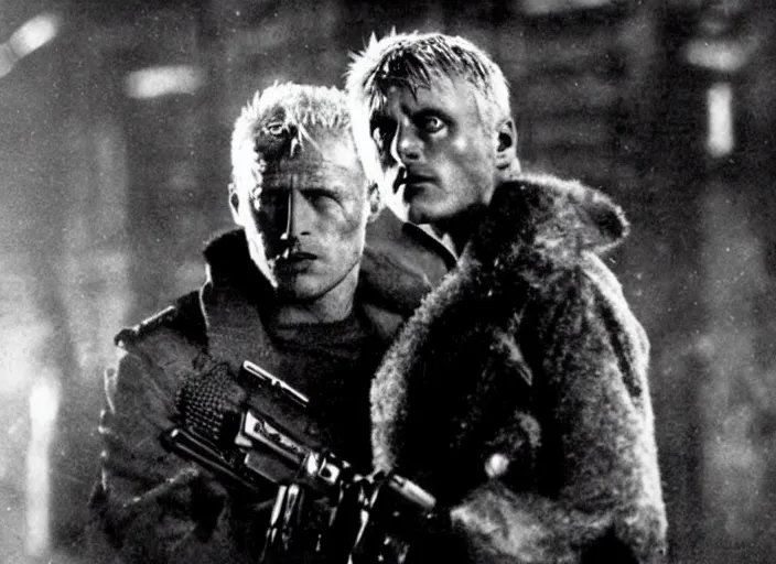 Prompt: Roy Batty from the 1912 science fiction film Blade Runner