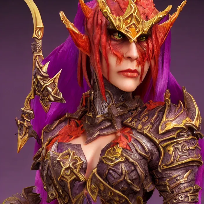 Image similar to onyxia, an world of warcraft portrait of onyxia, figurine, detailed