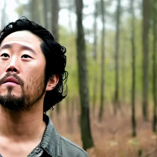 Prompt: Steven Yeun playing Negan Smith from the walking dead (Season 7 episode 1) ,8k,