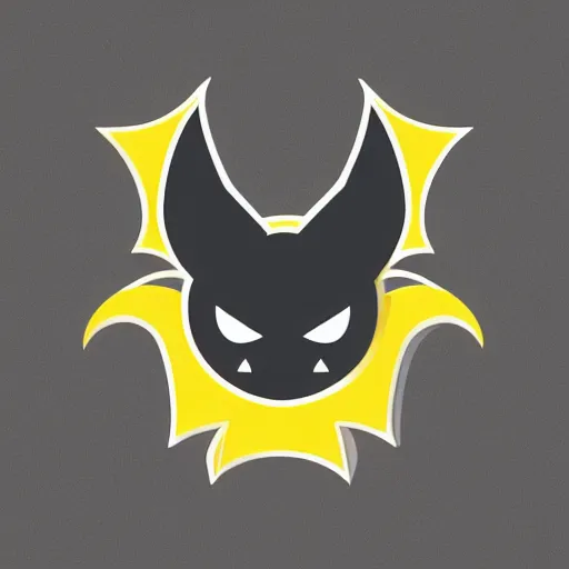 Prompt: Cute Imp, Bat, esports logo, vector, colorful