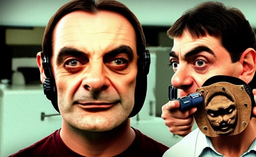 Prompt: silence of the lambs but it's mister bean