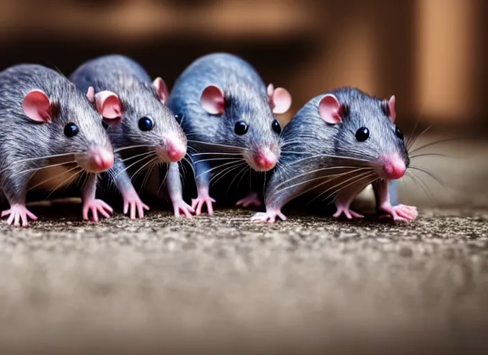 Prompt: photo of a management board meeting of well dressed rats. Highly detailed 8k. Intricate. Sony a7r iv 55mm. Stock photo.