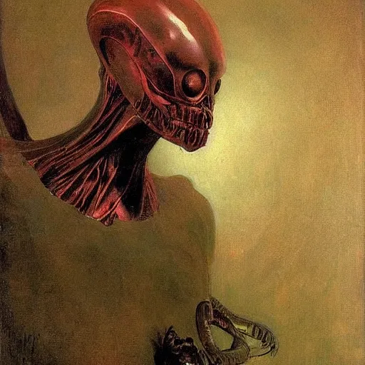 Image similar to alien by ilya repin