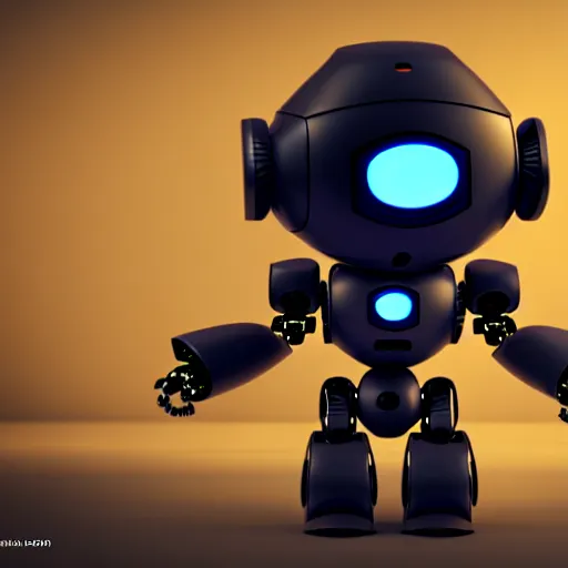 Image similar to a cute little robot. super realistic 8 k render of a dark hooded powerful elegant, cinematic composition