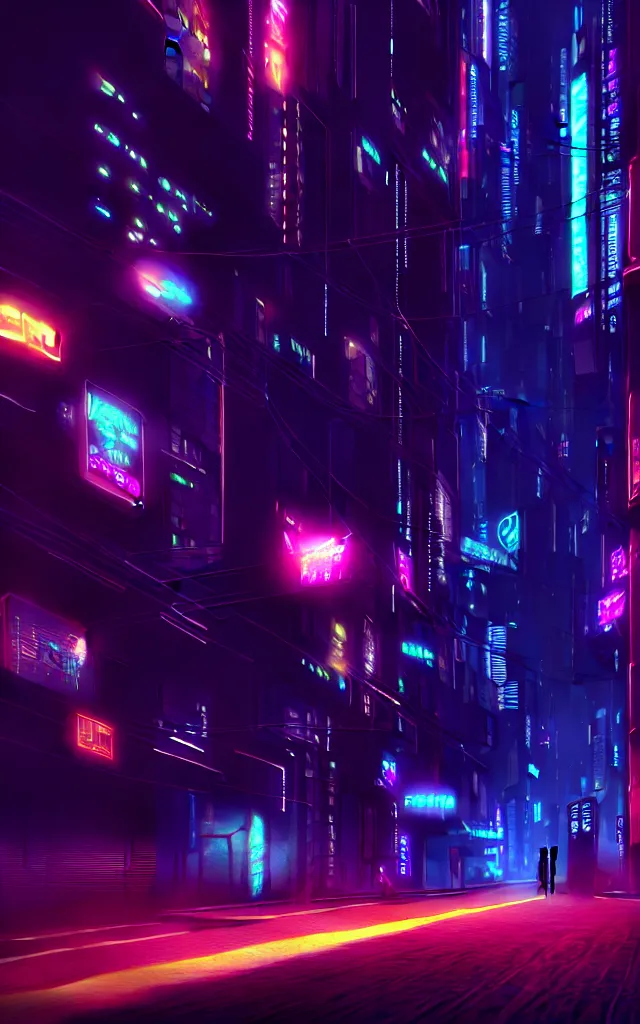 a magnificent dark neon futuristic cyberpunk city | Stable Diffusion