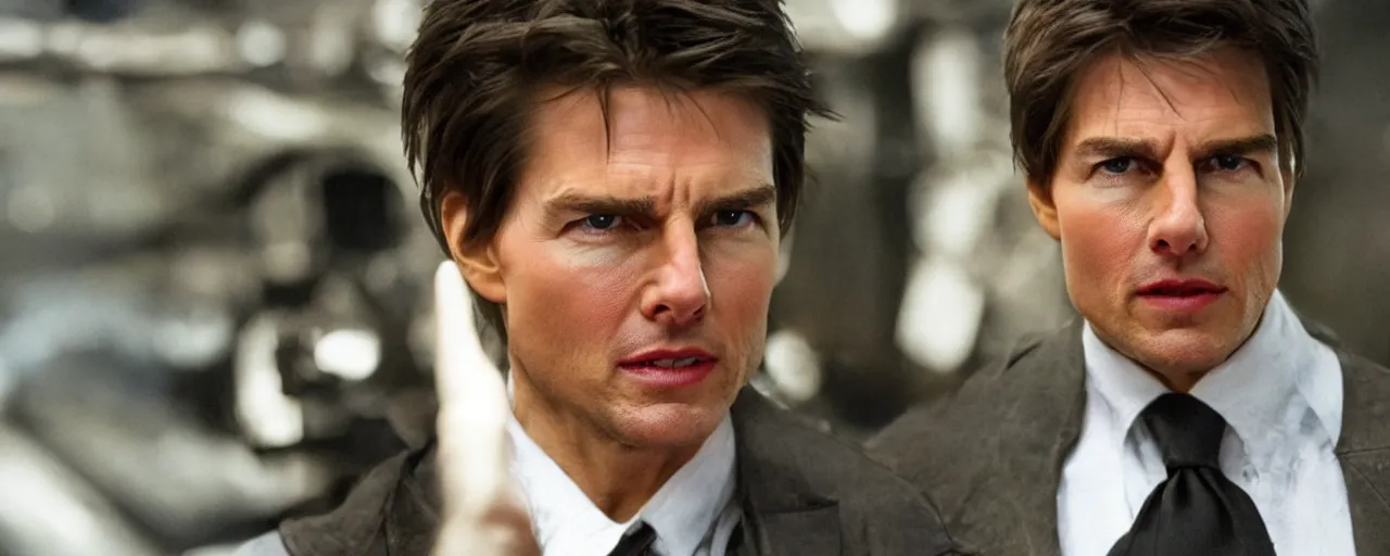 Prompt: ' tom cruise'as'isaac clark ', cinematic scene, award winning