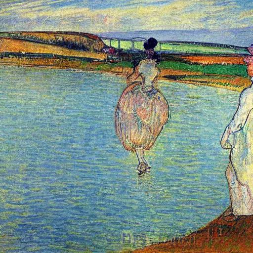 Image similar to cuckmere painted by toulouse - lautrec