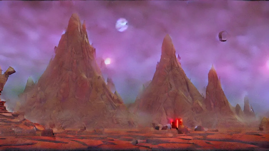 Image similar to mysterious shrine of an alien civilization by paul lehr and john schoenherr, cinematic matte painting