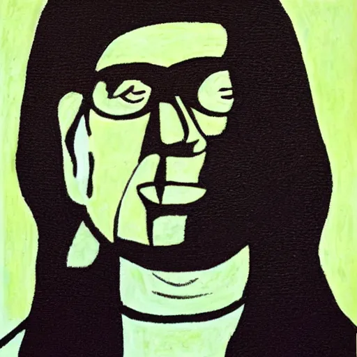 Prompt: portrait of skrillex by picasso