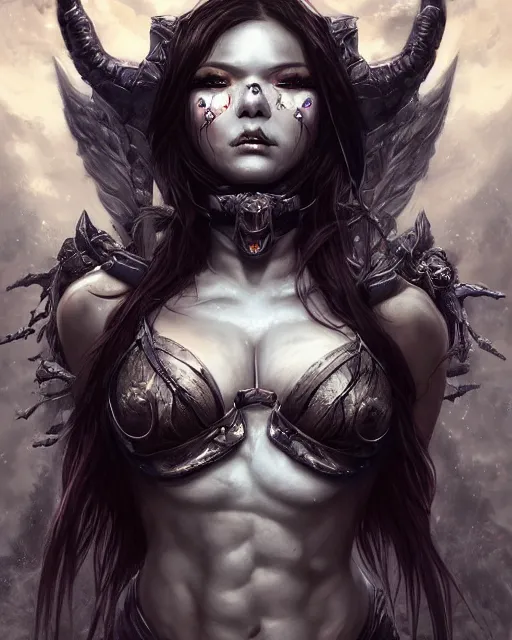 Prompt: death is swallowed up in victory, very detailed and beautiful womans face, screaming with fear, artwork by artgerm, centered shot, wide angle, full body, elfpunk