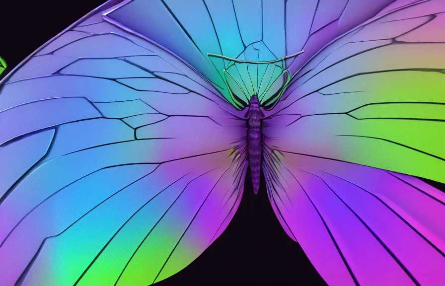 Prompt: a furry iridiscent butterfly with translucid wings, cinematic, 8k, unreal engine 5, beautiful, vivid colors