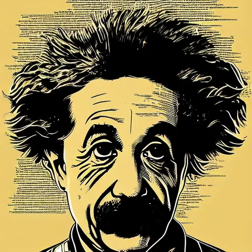Image similar to portrait of albert einstein by laurie greasley, cg society