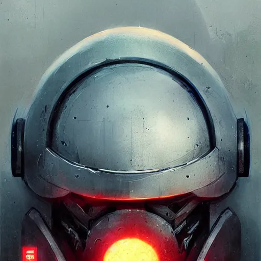 Image similar to award winner movie poster, mecha with penguin helmet, by greg rutkowski