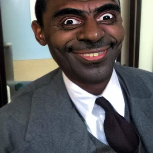 Image similar to black mr bean, photo