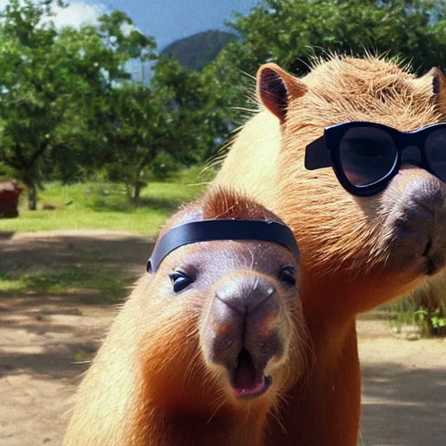 original capybaras character with sunglasses on in the | Stable ...