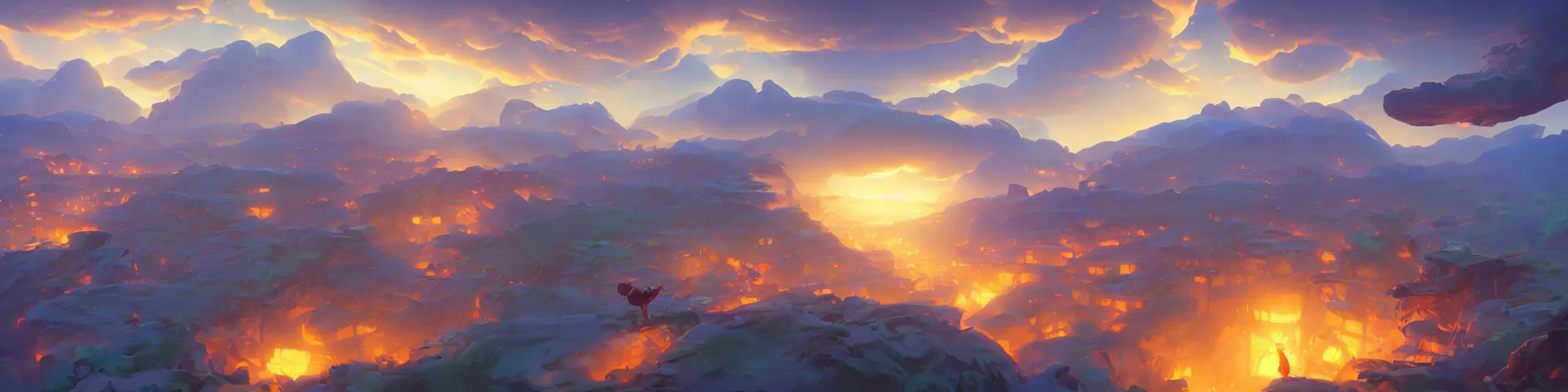 Image similar to 3 6 0 panoramic dynamics matte painting acrylic blur oil wonderland yoshi kurbi dofus, hight contrast,, behance hd by jesper ejsing, by rhads, makoto shinkai and lois van baarle, ilya kuvshinov, rossdraws global illumination