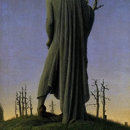 Prompt: Spirit of the Cemetery by Caspar David Friedrich