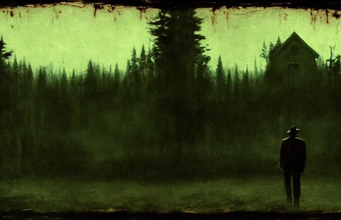 Image similar to implied lines purified sanctuary roger deakins cinematography the brush strokes merge imperceptibly intact flawless ambrotype from 4 k criterion collection remastered cinematography gory horror film, ominous lighting, evil theme wow photo realistic postprocessing detailed foreground painting by albert bierstadt