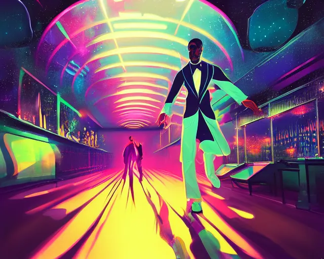 Image similar to a grime tale of the night fever, disco club of the occult, digital painting, artstation, ristan eaton, victo ngai, artgerm, rhads, ross draws, anime styled