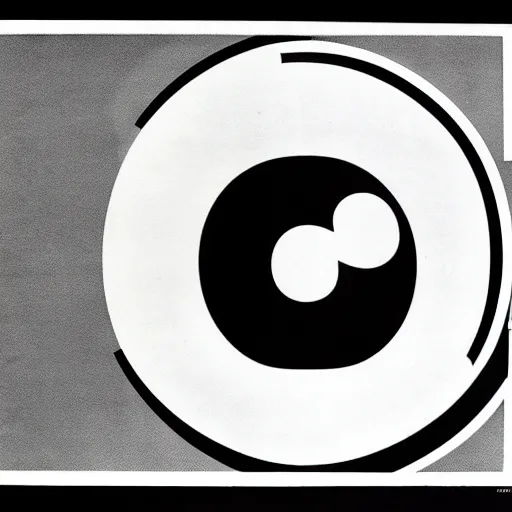 Image similar to black and white logos by karl gerstner 1 9 7 0 s, 8 k scan