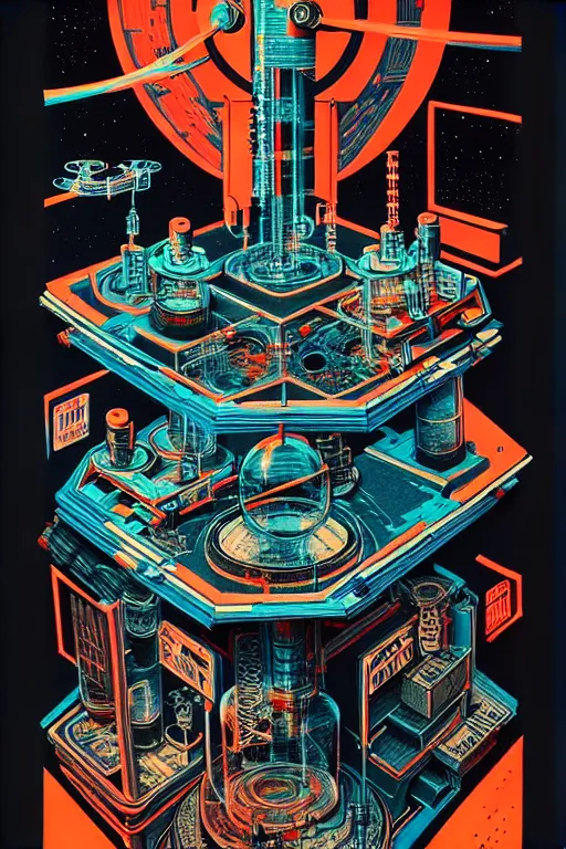 Image similar to mad - scientist laboratory, high details, intricately detailed, by vincent di fate, inking, 3 color screen print, masterpiece, trending on artstation,, sharp, details, hyper - detailed, hd, 4 k, 8 k