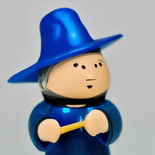 Image similar to a wizard with a blue hat vinyl figure