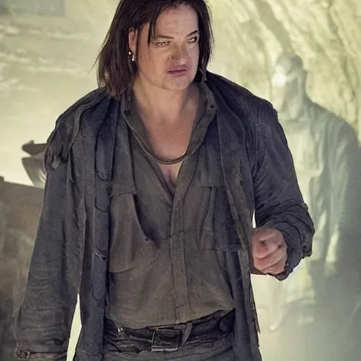 Prompt: Brendan Fraser in The Mummy reboot