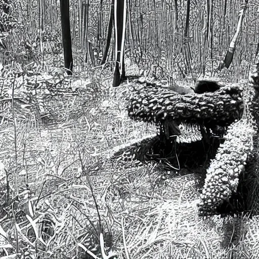 Prompt: Spongebob captured drunk on trailcam