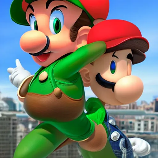 Prompt: An Italian plumber named Luigi, green hat, portrait, artgerm JSC, J. Scott Campbell,