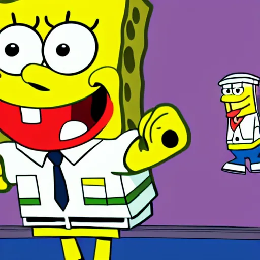 Image similar to photo of spongebob becoming president of the united states,