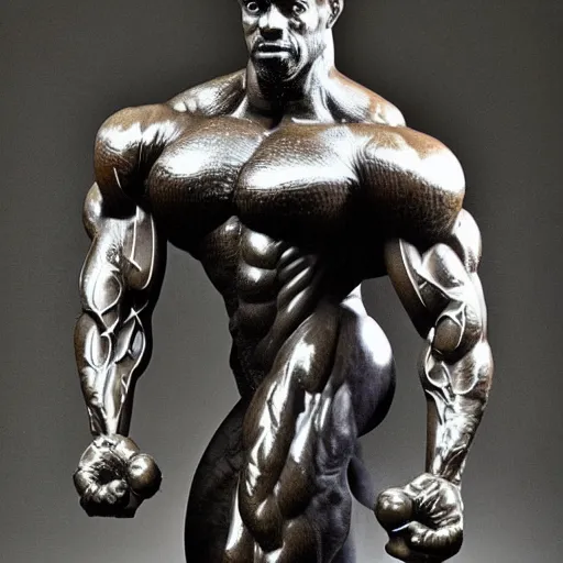 Image similar to sculpture of a bodybuilder made entirely from fresh broccoli by antoni gaudi