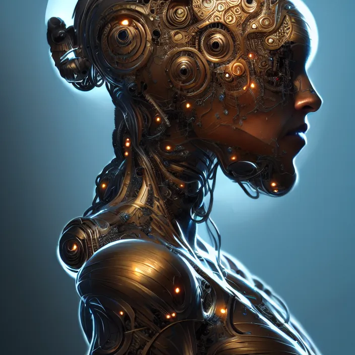 Image similar to organic cyborg, diffuse lighting, fantasy, intricate, highly detailed, lifelike, photorealistic, digital painting, artstation, illustration, concept art, smooth, sharp focus