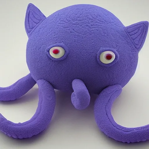 Prompt: a cross between a cat and an octopus, highly detailed, soft lighting