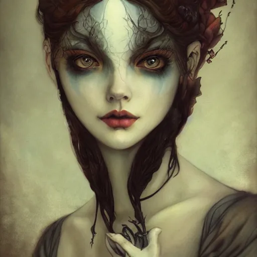 Image similar to a portrait in the style of anna dittmann and gerald brom and arthur rackham.